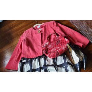 Vera Bradley Red Paisley Cotton Purse